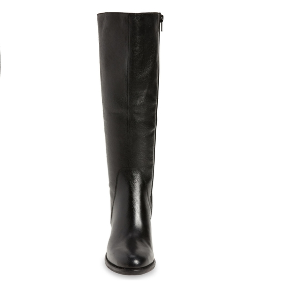 Corset-Style Steve Madden Black Leather Boots - Picture 3 of 8